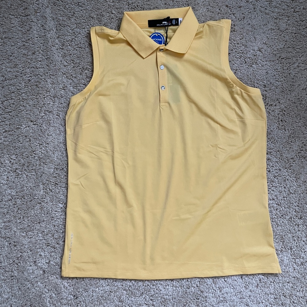 RLX RALPH LAUREN Piqué Sleeveless Polo Shirt NWT sz Large (181)